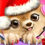 Salão De Natal-Papai Noel E Animais De Estimação Makeover